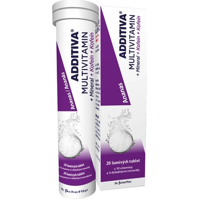 Additiva Multivitamín + minerál ananas 20 šumivých tablet