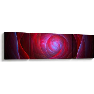 Abstraktní obraz očí, třídílný 170x50 cm