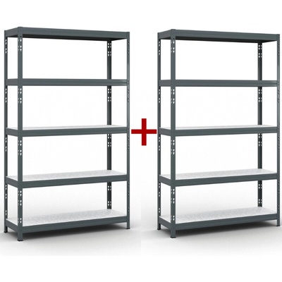 B2B Partner Policový regál 1+1 ZDARMA, 1966x1200x400 mm, nosnost 280kg 540049