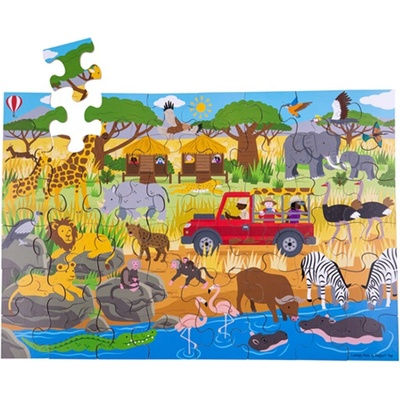 Bigjigs Toys Podlahové Africké dobrodružné 48 dílků
