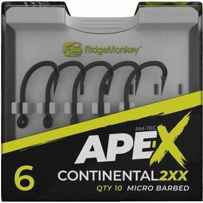 RidgeMonkey Ape-X Continental 2XX Barbed vel.2 10 ks