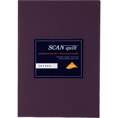 SCAN QUILT Jersey LYCRA prestieradlo tmavofialová Jersey elastan 90x200