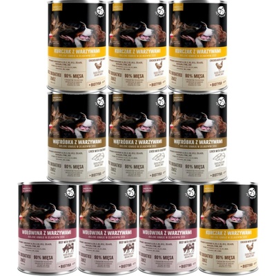 PetRepublic Large Mix chutí se zeleninou 10 x 1250 g