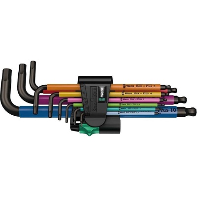 Wera Zástrčné klíče imbus 950/9 Hex-Plus Multicolour 1. sada 9 ks 1,5-10mm 022089