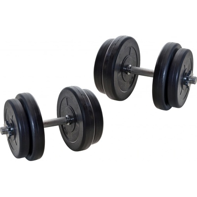 FitnessLine jednoruční nakládací činkový set kotouče s cementovou náplní 2 x 17,5 kg