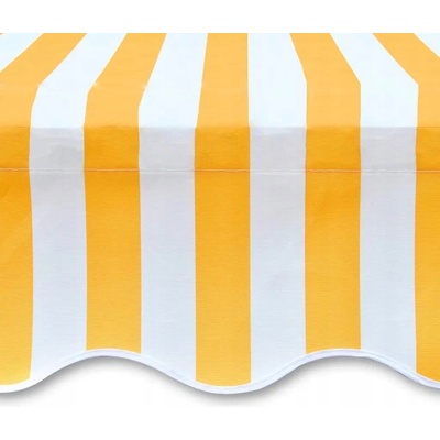 vidaXL Marketos Plachta na markýzu oranžovo-bílá 500 x 300 cm plátěná