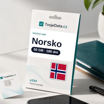 eSIM Norsko 50 GB / 179 dní