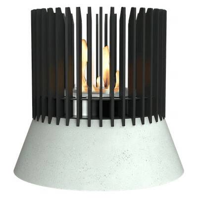Kratki Voľne stojaci biokrb RIBO čierny 290 x 268 mm biely betónový podstavec