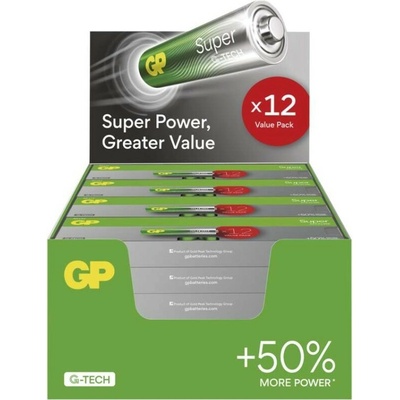 Alkalická baterie GP Super AA (LR6), display box, balení 288ks – Hledejceny.cz