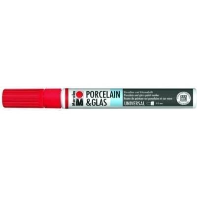 Marabu Popisovač na sklo/porcelán 1-2 mm - třešeňový