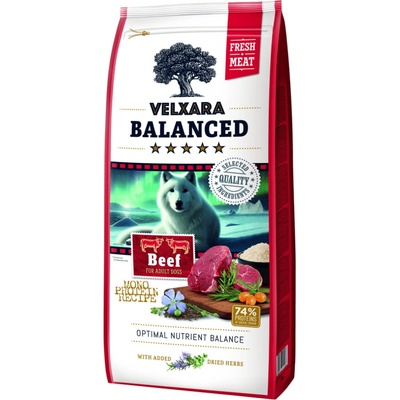 Velxara Balanced FM Dog Adult Monoprotein Beef & Rice 0,75 kg