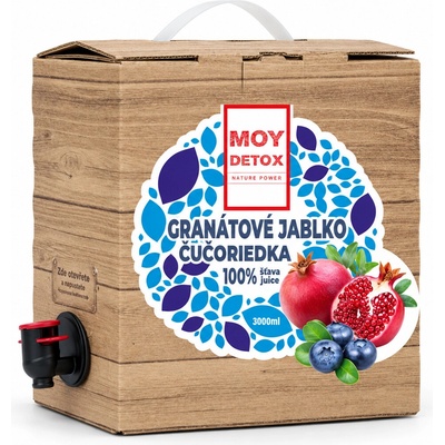 Moy 100% šťava Granátové jablko Čučoriedka Lesná 3 l