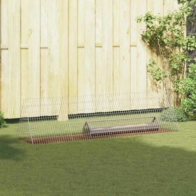 vidaXL Klec na kuřata 215 × 55 × 55 cm pozinkovaná ocel stříbrná 9799.3394433