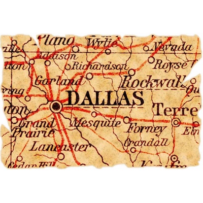 Dimex MS-5-1535 Vliesová fototapeta Stará mapa Dallasu rozměry 375 x 250 cm