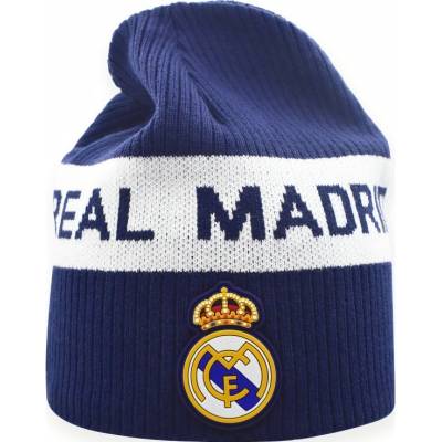 Real Madrid FC Detská zimná čiapka Real Madrid, tmavomodrá, biely pruh