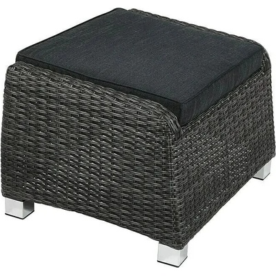 Sunfun Malaga Taburet, 71 × 55 × 44 cm, hliník, PE ratan, polyester, antracit 4024506607743