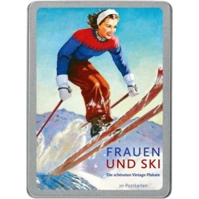 Frauen und Ski, 20 Postkarten