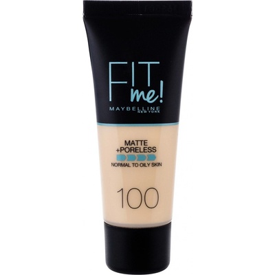 Maybelline Fit Me! Matte+Poreless zmatňujúci make-up pre normálnu až mastnú pleť 100 30 ml