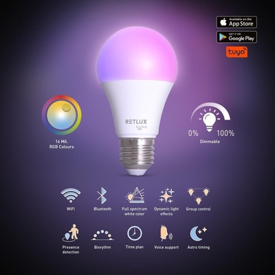 Retlux RSH 102 LED Smart žárovka stmívatelná