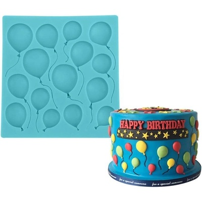 Cakesicq Silikonová formička balónky 9,5x9,5cm