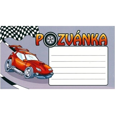 Detská pozvánka na párty - Auto, bal. 10 ks