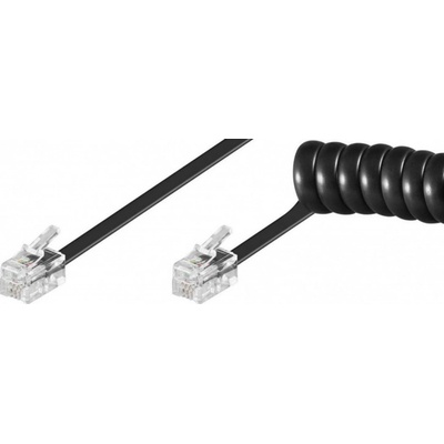 PremiumCord tk4rs-02b telefonní sluchátkový kroucený 4 žíly, 2m, černý