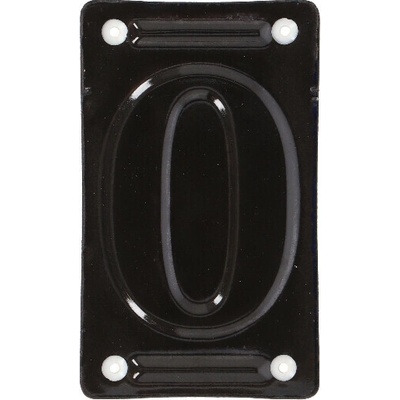 Esschert Design Číslo domové 0, smalt, modrá/biela, 7x12cm|Esschert Design