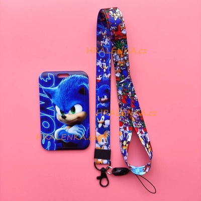 Šňůrka na krk 22260 s cedulkou Sonic the Hedgehog