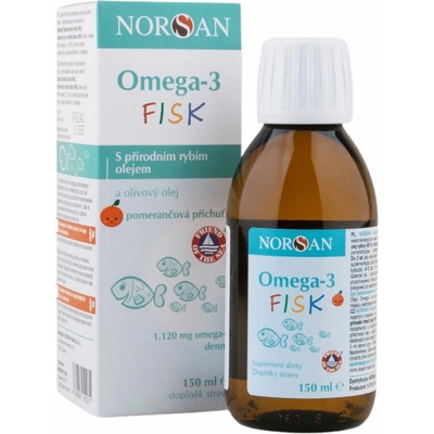 Norsan Omega-3 Rybí olej pre deti s pomarančovou príchuťou 150 ml
