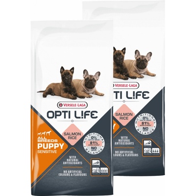 Versele-Laga Opti Life Puppy Sensitive losos ryža 2 x 12,5 kg