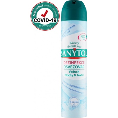 Sanytol Horská vůně desinfekční osvěžovač vzduchu na plochy a textil 300 ml