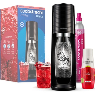 SodaStream TERRA Black Malina Zero Mpack černý – Hledejceny.cz