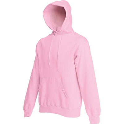 Fruit of the Loom mikina Classic Hooded Sweat s kapucí COT16220804001 light pink