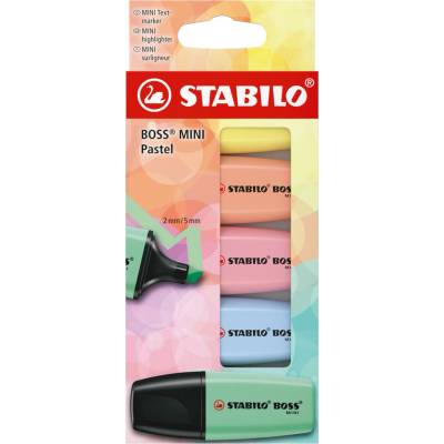 Zvýrazňovač STABILO BOSS MINI Pastel - sada 5 ks - STABILO