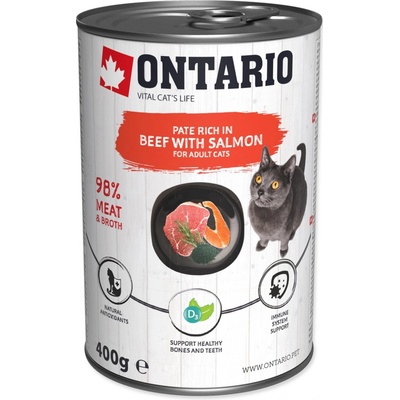 Ontario Cat Beef and Salmon 400 g – Hledejceny.cz