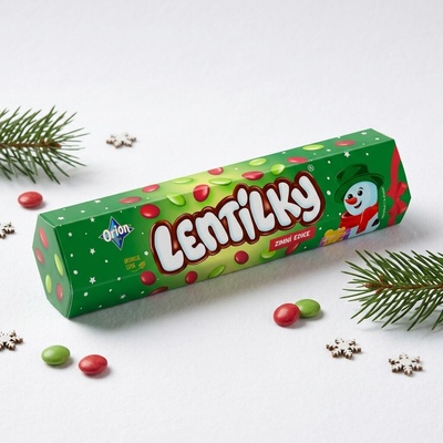 Smarties Lentilky Vánoční zelené červené 120 g