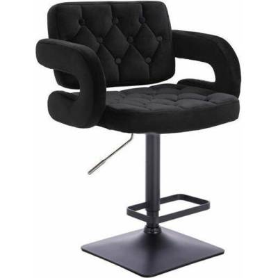 LuxuryForm Design Adria Velur na čiernej hranatej podstave / čierna