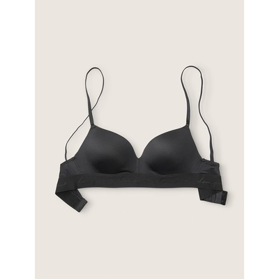 Victoria's Secret pink černápush-up podprsenka bez kostic