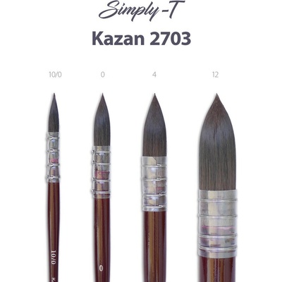 Štetec Simply-T Kazan 2703 - Quill, krátka rukoväť Veľkosť štetca: 0