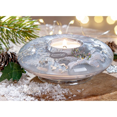 VK Svícen na čajovou svíčku Ufo Medium Frosty Flora, 5 cm