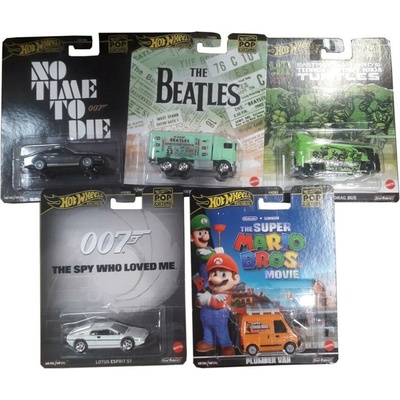 Mattel Hot Wheels Auto Prémiový angličák POP Culture kov 5 druhů
