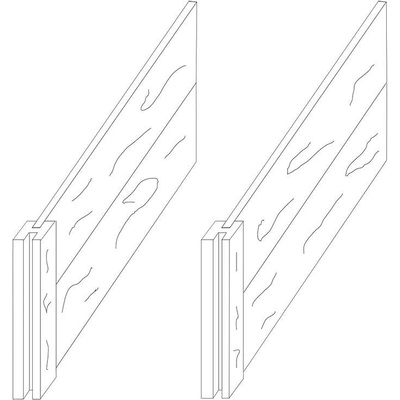 Ferobet Záhon betonový - prodlužovací set 80 2000×1000×800 mm natur reliéfní staré dřevo