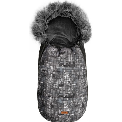 Sensillo do kočíka OLAF 100 x 45 cm Bodky čierny