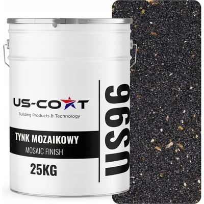 US-Coat MOZAIKOVÁ OMÍTKA MOZAIKA 25KG ČERNÁ SE ZLATOU SLÍDOU M14 PRYSKYŘIČNÁ FASÁDNÍ