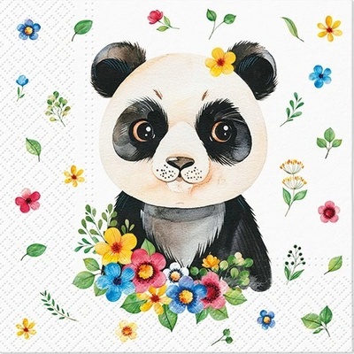 PAW Obrúsky L Flower Panda 33x33cm
