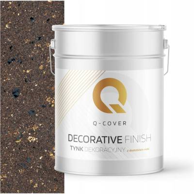 Dekorativní omítka Q-COVER tmavě hnědá s mikou, 15 kg