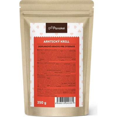 Panakei Arktický krill pre psov Omega-3 EPA+DHA 250 g