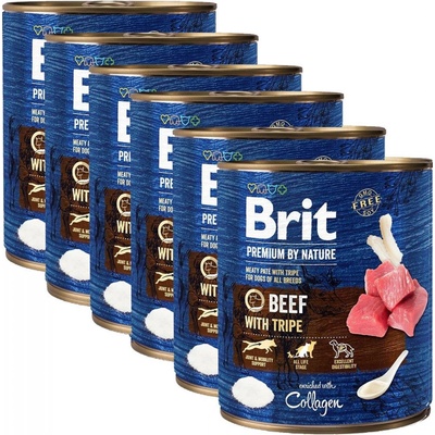 Brit Premium by Nature Dog Beef with Tripe 6 x 800 g