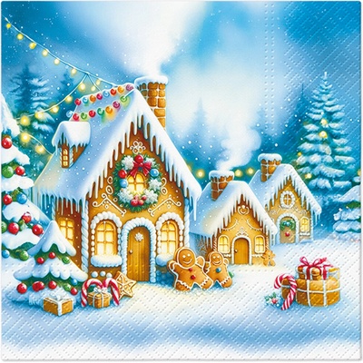 TaT Obrúsky Christmas lights village 33x33cm