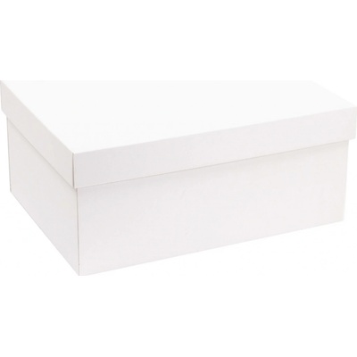 Dárková krabice s víkem 350x250x200/40 mm, bílá